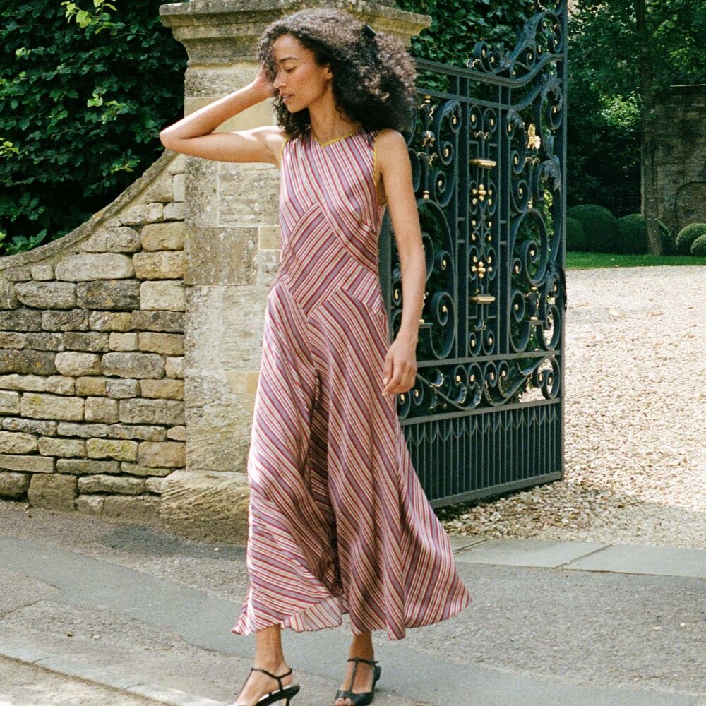 COPY - 【BRAND NEW】DOEN Adelana Silk Dress Le Marais Stripe
